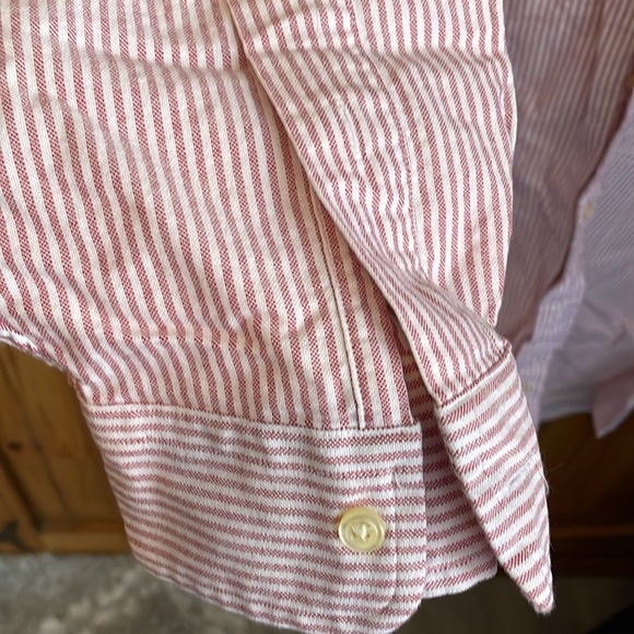 RALPH LAUREN “Classic Fit” Pink & White Striped Button Down Shirt Size Large - Picture 5 of 8